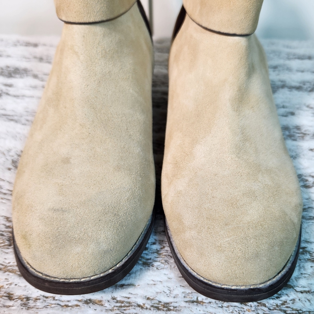 Spenco "Park Avenue" Suede Chelsea Ankle Boot Wheat Cream Tan | Women's Size 10D - Picture 3 of 13